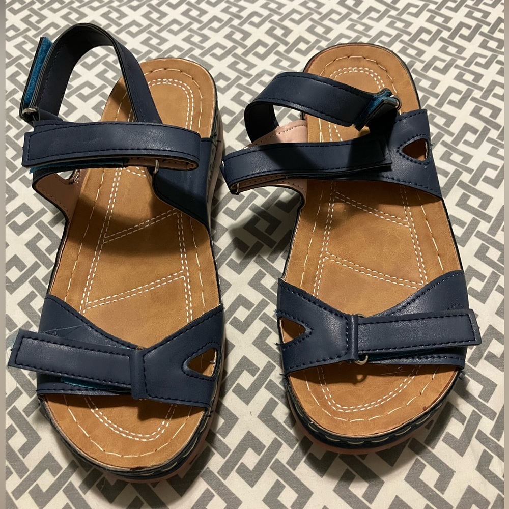 Blue sandals